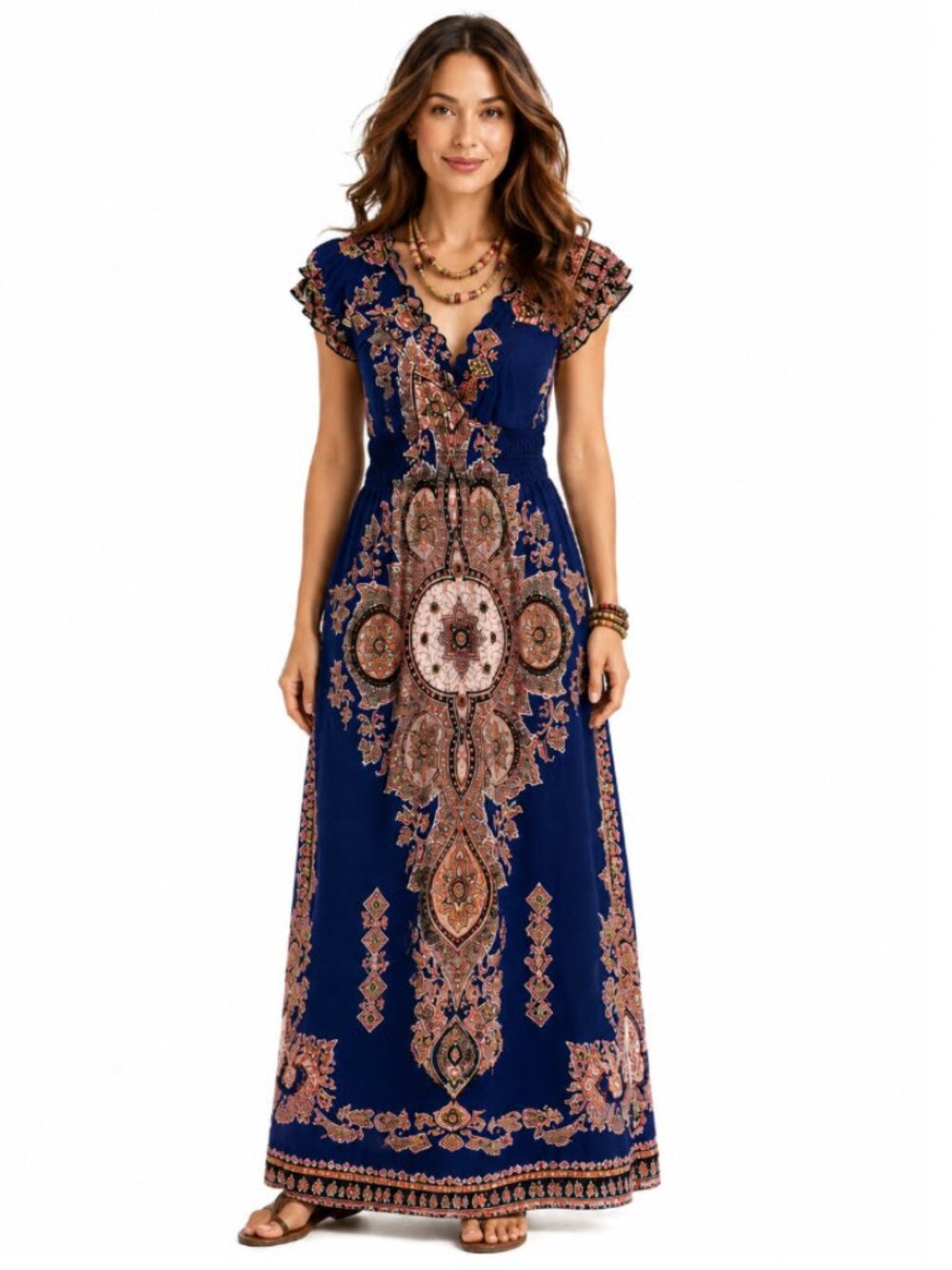 Blue Bohemian Maxi Dress​​​